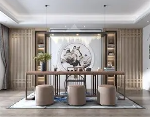 海北新中式风格茶室如何规划设计